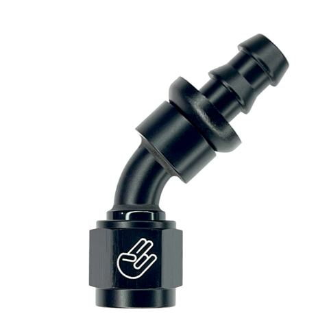 Shocker 6AN Push-Loc 45 Degree Hose End