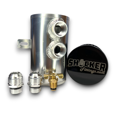 Shocker 10AN Billet Aluminum 2 Port Catch Can w/Breather