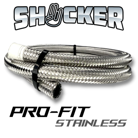 Shocker PRO-FIT Stainless -8AN Hose (1ft)